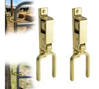 Heavy Duty Instant Locking Gate Latch System - Automatic Spring Latch for Outdoor Security, Rust Resistant Steel Gate Locks for Farm, Ranch, Wood, Metal & Pipe Fence (2Pcs)