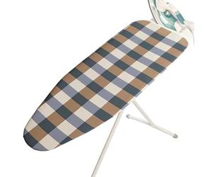 Heavy Duty Ironing Board Cover - Sturdy Cotton Fabric with Thick Foam Layer | Elasticized Fit for All Standard Board, Protects Surfaces, Enhances Glide Resists Heat for Efficient Ironing 35.83x12.2 in