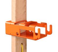 Heavy Duty Jobsite Storage Rack, Professional Tool Organizer, 10.5 Inches Bracket with Utility Hooks, High Capacity Phone Slot, Workshop Accessory with Rugged Style Tool for Construction Site Garage