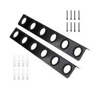 Heavy-Duty Landscape Trailer Tool Rack | 6-Tool Storage Rack With Rubber Grommets, 2-Piece Shovel And Rake Holder Set, Secure Mounting Hardware For Landscaping Trailers, Trucks, And Utility Rigs