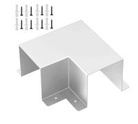 Heavy Duty Line Set Cover, 90 Degree Elbow Sleeve Protection, Flat Bend PVC Pipe Cover System, Weather Resistant Duct Shield, Outdoor Line Covers with Corner Fit Design, Heat Pump for Wall Install