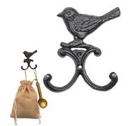 Heavy Duty Metal BirdHanger, Wall Mounted Coat & Towel Hook for Home and Garage, Wrought Iron Decorative Rack for Bedroom and Shower, Vintage Bird Design for Entryway Mudroom & Patio, 1 Pack