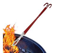Heavy Duty Metal Chanclas - Extra Long Fireplace Log Grabber, Charcoal Turner, Outdoor Camping Barbacoa Tool, Fire Pit Accessory | for grilling fireplace log grabber,metal charcoal turner