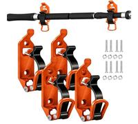 Heavy Duty Metal Rubber Shovel Mount Kit for Roof Rack & Truck Bed - Quick Release Tool Clamps for Axe & Shovel, Fits 0.67"-1.57" Handles, Off-Road UTV Jeep Garage Wall Storage Bracket (Orange)