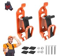 Heavy Duty Metal Rubber Shovel Mount Kit, Quick Release Tool Clamps for Roof Rack, Universal Shovel Holder for Truck Bed Wall Mount, Overlanding Gear Axe Bracket Organizer (Orange, 2pcs, 1)