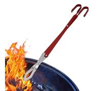 Heavy Duty Metal Tongs - Extra Long Fireplace Log Grabber, Charcoal Turner, Outdoor Camping Barbecue Tool, Fire Pit Accessory | for grilling fireplace log grabber,metal charcoal turner