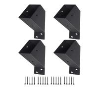 Heavy Duty Pergola - Soporte de ángulo (4 piezas, 45 grados, acero con tornillos y conectores de sujeción reforzados para Beams, Outdoor Structures, and DI Y Projects