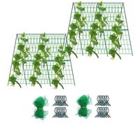Heavy Duty Plant Support Frames Kit,Cucumber Modular Trellis A-frame Tall Plants Supports Ivy Vines, Indoor Outdoor Flowers Vegetable Fruits Vines,2pcs