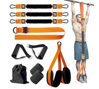 Heavy-Duty Pull Up Workout Band, Pull Up Assistance Bands Set, Adjustable Weight/Size with Fabric Feet/Knee Rest, for Home Gym Training (225lbs)