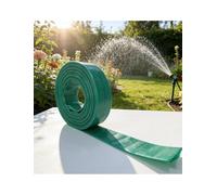 Heavy Duty PVC Lay Flat Hose, High Pressure Reinforced Water Discharge Pipe, Irrigation Hose for Farm Garden Agriculture Construction(Green,ID 1.5inch- 20m)