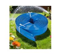 Heavy Duty PVC Lay Flat Hose, High Pressure Reinforced Water Discharge Pipe, Irrigation Hose for Farm Garden Agriculture Construction(Blue,ID 4inch- 50m)