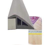 Heavy Duty PVC Transition Moldings for Floor Edge, Tile to Carpet Reducer, Door Way Threshold, Easy Peel and Stick Installation(Grey,1.2-1.5cm 3.3ft)