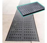 Heavy Duty Rectangular Drain Cover Customizable Plastic Gully Grid For Garden & Garage Grate Covers Black(Thick 3cm/1.1in,25x50cm/9.8x19.6in)