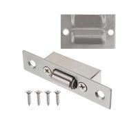 Heavy Duty Roller Catch Door Latch Strike Plate Brushed Satin Finish Secure Closure Furniture Assembly 1Pcs