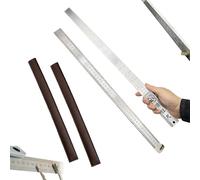 Heavy Duty Ruler Self Defense, Metric Ruler Metal, Self Defense Rulers, Stainless Steel Double Sided, Metal Kit - Straight Edge for Architect with Inch/Metric Table (a+b)
