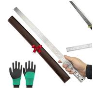 Heavy Duty Ruler(Unit of Measurement: Inch and Cm),20" 50cm Dual Scale Stainless Steel Meter Stick,Metal Rulers Kit-Accurate Straight Edge for Architects