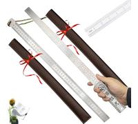 Heavy Duty Ruler(Unit of Measurement: Inch & Cm),20" 50cm Stainless Steel Meter Stick,Dual Scale, Perfect Straight Edge for Architects,Draftsman,Engineers with Inch/Metric Table (A+B,5mm thickness)