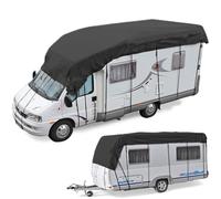 Heavy Duty RV Roof Cover, Camper Roof Protective Cover, Waterproof UV Resistant, Fits 16-38 ft RVs, Travel Trailers, Class A/B/C Motorhomes, Popup and Truck Campers (Black,39 * 10ft)