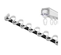 Heavy Duty S Shaped Curtain Track Thick Ceiling Rail for Curtains Mute Serpentine Rod for Room Partitions & Bay Windows Hidden Design Black 24"
