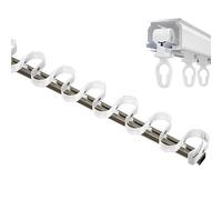 Heavy Duty S Shaped Curtain Track Thick Ceiling Rail for Wave Curtains Serpentine Mute Rod for Room Partitions & Bay Windows Champagne Color Durable & Stylish