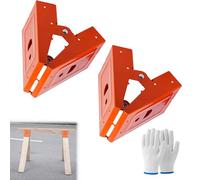 Heavy-Duty Sawhorse Bracket with Down Clamp, 2Pcs Saw Horses Brackets, Cold-Rolled Steel, Engineered for Tradesmen, Carpenters, and Serious DIY Enthusiasts