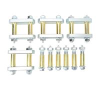 Heavy Duty Shackle Upgrade Kit for CRE3000 / Stock/Equaflex | Bronze Bushings & 2.25in Shackles Minimize Friction | Dual Axle RV Trailer Suspension Replacement