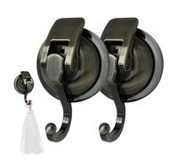 Heavy-Duty Shower Suction Cups - 3.42*2.59*2.55in Vacuum Suction Cup Shower Hook | SuctionCups for Glass | 2pieces Wall Hook SuctionCup Hanger | Removable No Punch Wall Hooks for Glass Door