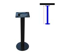Heavy Duty Single Column Desk Leg,Furniture Counter Leg,Bar Coffee Table Leg Support Column,Metal Thickening Round Tube Bracket for Kitchen Breakfast Bar Stand Bench Worktop,1pcs (Black65cm/25,6in)