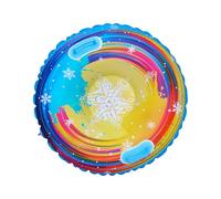 Heavy Duty Snow Sled - Cold-Resistant Sledding Toy | 33.5 Inch Handles Inflatable Snow Tubes | Ideal For Winter Outdoor Family Activities Boys Girl Skiing Fun Sports Adults