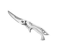 Heavy-duty stainless steel kitchen shears for a variety of foods chicken duck fish meat and bone Full steel handle for a strong grip sharp blades f