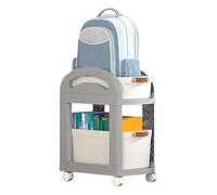 Heavy Duty Storage Cart, Desk Organizer Cart, Rolling Cart, 2-Tier Trolley Cart with Wheels, Adjustable Storage Cart, Multi-Functional Textbook Storage Trolley for Workplace Bedroom Classroom