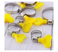 Heavy Duty T-Bolt Stainless Steel Hose Clamp, 5pcs Circular High Pressure Clamps for Air Water Fuel Pipe, Professional Welding & Hardware Repair Fastener Kit (32-44mm-2)