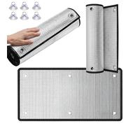 Heavy Duty Thermal Window Blocker, Opaque Aluminum Foil Insulation Reflector Pad, Reusable Blackout Sun Shade Cover for Attic Dormer and Daytime Sleepers(Black Edge,78" W x 64" H)