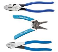 Heavy Duty Tool Set, Includes Lineman's Side-Cutting Pliers, Diagonal Cutters and Wire Stripper, 3-Piece Klein Tools 80043