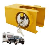 Heavy Duty Trailer Coupler Lock, Stainless Steel Universal Hitch, 7.87 Inches Auto Trailer Security Lock with Anti-Theft Design, Thickened Solid Steel Construction for Cargo Doors, Lawn Mowers