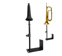 Heavy Duty Trumpet Hanger, Musical Instrument Support, Wall Mounted Brass Holder, Iron & Eva Sponge Construction, Secure Storage, Bedroom, Living Room, Studio, 6.46x3.35x9.06 In.