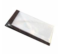 Heavy Duty Waterproof Clear Tarps 5m x 6m (16x20ft) Transparent PE Tarpaulin with Eyelets for Awning Canopy Furniture & Caravan Cover Versatile Rain Protection