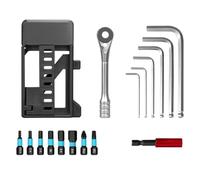 Heavy Duty Wrench Set, Ratchet Combination Tools, Steel Alloy Flexible Head Design with Reliable Build, Portable Repair Tool Kit with Easy Grip System, Home Workshop Automotive Set for Adults Use