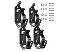 Heavy Duty Zinc Alloy Shovel Mount, Shovel Holder for Truck Roof Rack, Quick Release Axe Holder Mount Kit for Off Road UTV Bed Wall Mounted Garage Storage Bracket Tool Clamps (Black,4pcs)