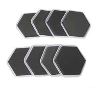 Heavy Furniture Movers - Juego de 8 piezas para suelos de madera, vinilo, deslizadores antiarañazos con acolchado de espuma fácil de deslizar, 65 mm, color negro y blanco