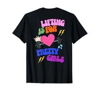 Heavy Lifting IS FOR Pretty Girls Backprint Gym Fitness Camiseta