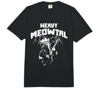 Heavy Meowtal - Cat Lover Gifts - Heavy Metal Music Gift Comfort Colors Adult Heavyweight T-Shirt
