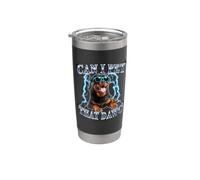 Heavy Metal 80s 90s Can I Pet That Dawg Rottweiler Dog Lover Vaso térmico de acero inoxidable de doble pared
