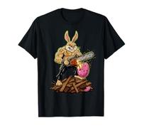 Heavy Metal Fiesta de Pascua Rocker Pascua y Conejos de Pascua Malvados Camiseta