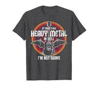 Heavy Metal - Guitarra eléctrica Vintage Rock Camiseta, Hombre, Jaspeado Oscuro, S