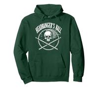 Heavy Metal Headbanger's Ball Skull Rocker - Ventilador de Concierto Sudadera con Capucha, Unisex para Adultos, Verde Bosque, XL
