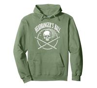 Heavy Metal Headbanger's Ball Skull Rocker - Ventilador de Concierto Sudadera con Capucha, Unisex para Adultos, Verde Salvia, L