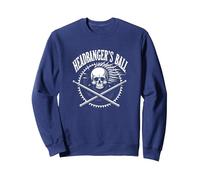 Heavy Metal Headbanger's Ball Skull Rocker - Ventilador de Concierto Sudadera, Unisex para Adultos, Azul Marino, M