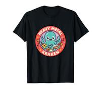Heavy Metal Kraken Octopus Rock and Roll Band Lover Camiseta