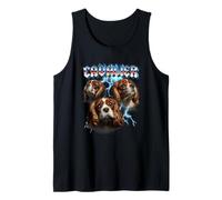 Heavy Metal Rock Band Cavalier King Charles Spaniel Lover Camiseta sin Mangas